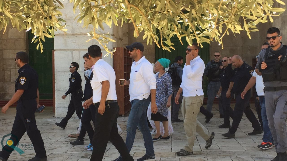 بالصور: الاحتلال يضيق على المصلين دخول الأقصى ويحمي المقتحمين